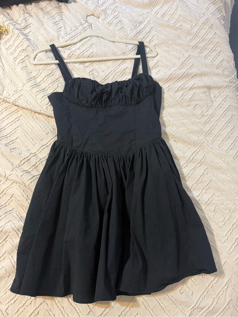 Classic Black Milkmaid Style Dress